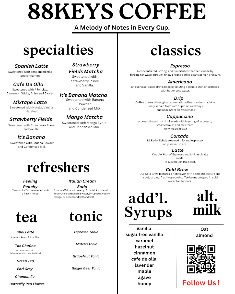 Menu 88Keys Coffee-2